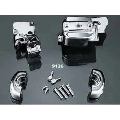 Kuryakyn Chrome Brake & Cluth Control Dress-up Kit - Harley Single Disc