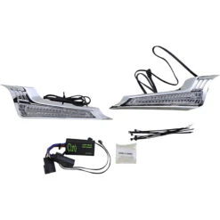 Ciro 40022 Filler Panel Amber Lights, Chrome Finish For Harley Touring '14-