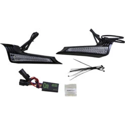 Ciro 40023 Filler Panel Amber Lights, Black Finish For Harley Touring '14-