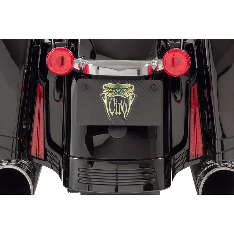 Ciro 40043 Filler Panel Red Lights, Black Finish For Harley Touring '14- - Image 3