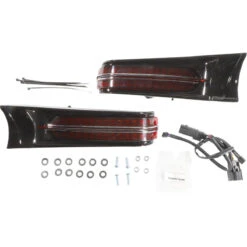 Ciro 40049 Filler Panel Red Lights, Black With Red Lens For Harley Touring '14-