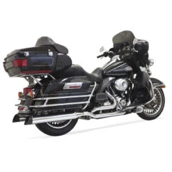 Bassani 11415A Chrome True-Dual Down Under Headpipes W/ Heat Shields Harley Baggers '09-'16
