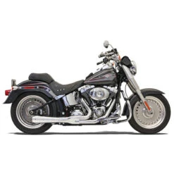 Bassani 12112J Chrome Road Rage Short 2:1 Exhaust For Harley Softail '84-'17