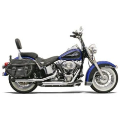 Bassani 12117F Firepower 3" Slip-on Exhaust, Chrome For Harley Softail '07-'17