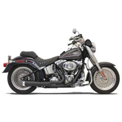 Bassani 12122J Black Road Rage Short 2:1 Exhaust For Harley Softail '84-'17