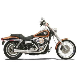 Bassani 13312R Road Rage 2:1 Short Megaphone Exhaust, Chrome For Harley Dyna '91-'05
