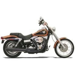 Bassani 13321R Road Rage 2:1 Long Megaphone Exhaust, Black For Harley Dyna '91-'05