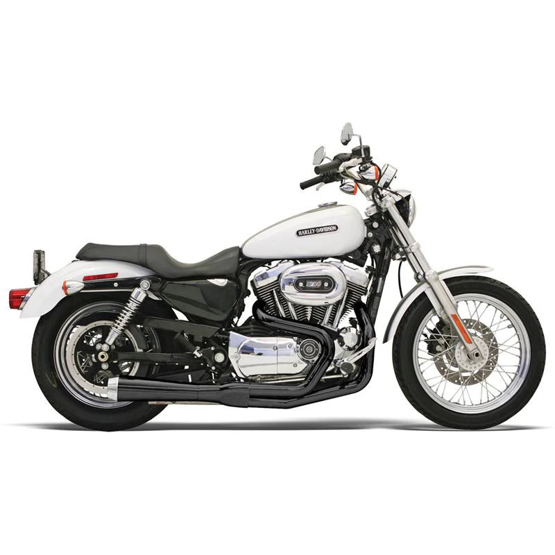 Bassani 14222J Black Road Rage Short 2:1 Full Exhaust For Harley Sportster '86-'03