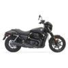 Bassani 1587RB 4" Black Straight Slip-on Exhaust For Harley Street 500/750 '15-'19