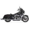 Bassani 1F27E36 Fishtail 36" Slip-Ons(With Baffles), Chrome For Harley Baggers '95-'16