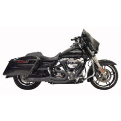 Bassani 1F62B Black Road Rage 2:1 Mid-Length Exhaust, Megaphone For Harley Baggers '07-'16