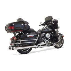 Bassani 1F66R Chrome Stepped Down Under True-Duals, Megaphone For Harley Baggers '09-'16