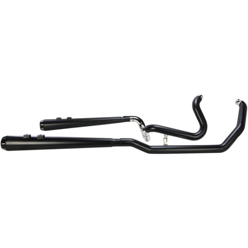 Bassani 1F66RB Black Stepped Down Under True-Duals, Megaphone For Harley Baggers '09-'16 - Image 2