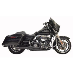 Bassani 1F68B Black Road Rage II 2:1 Mid-Length Exhaust, Hot Rod For Harley Baggers '07-'16