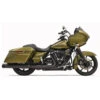 Bassani 1F72DNT5B 4" Straight DNT Mufflers, Black/Black For Harley Baggers '17-'22