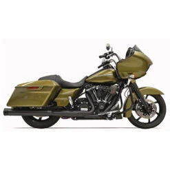 Bassani 1F72DNT5B 4" Straight DNT Mufflers, Black/Black For Harley Baggers '17-'22