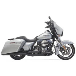 Bassani 1F76RB Black Stepped Down Under True-Duals, Straight For Harley Baggers '09-'16