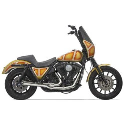 Bassani 1FXR2 Chrome Road Rage 2:1 Short Exhaust For Harley FXR '84-'00
