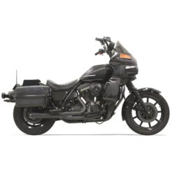 Bassani 1FXRFB Black Road Rage 2:1 Short Exhaust For Harley FXR '84-'00