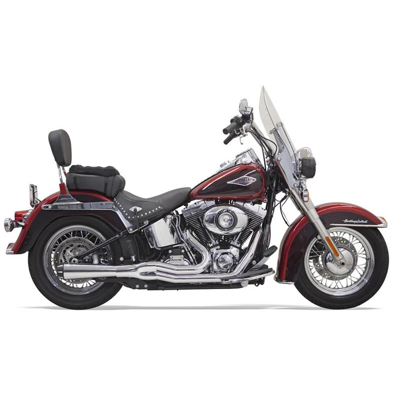 Bassani 1S12R Chrome Road Rage II Mega Power 2:1 Exhaust For Harley Softail '86-'17