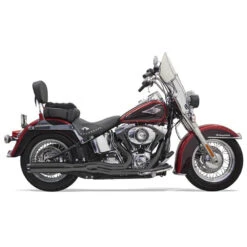 Bassani 1S18RB Black Road Rage II B1 Power 2:1 Exhaust For Harley Softail '86-'17