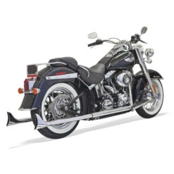 Bassani 1S26E-33 Fishtail 33" Full Exhaust (No Baffle), Chrome For Harley Softail '07-'17