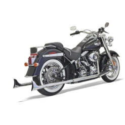 Bassani 1S26E-36 Fishtail 36" Full Exhaust (No Baffle), Chrome For Harley Softail '07-'17