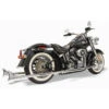 Bassani 1S26E-39 Fishtail 39" Full Exhaust (w/o Baffle), Chrome Harley Softail '07-'17