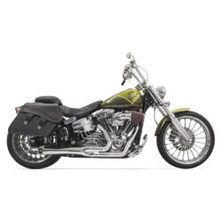 Bassani 1S32R Chrome Road Rage Short 2:1 Exhaust For Harley Softail Breakout '08-'17