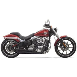 Bassani 1S33DB Black Pro Street 2:2 Exhaust For Harley Softail Breakout '08-'17
