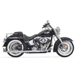 Bassani 1S46E-30 Fishtail 30" Full Exhaust (No Baffle), Chrome For Harley Softail '07-'17