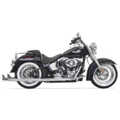 Bassani 1S46E-36 Fishtail 36" Full Exhaust (No Baffle), Chrome For Harley Softail '07-'17