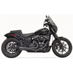 Bassani 1S73B Black Road Rage Short 2:1 Exhaust For Harley Softail Models '18-'21