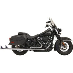 Bassani 1S76E-39 Chrome 39" Fishtail Exhaust(w/o Baffle) For Harley Softail '18-'20