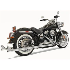 Bassani 1S86E-36 Chrome 36" Fishtail Exhaust(w/o Baffle) For Harley Softail '18-'20