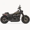 Bassani 1S92RB Black Road Rage 2:1 Exhaust For Harley Softail Fat Bob & Slim '18-'21