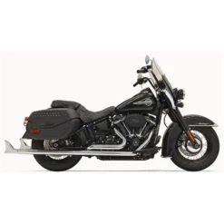 Bassani 1S96E-33 Chrome 33" Fishtail Exhaust(w Baffle) For Harley Softail '18-'21