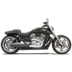 Bassani 1V17RB 4" Black Straight-Cut Slip-on Exhaust For Harley V-Rod '14-'19