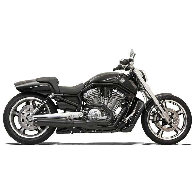 Bassani 1V38RB Black Road Rage 2:1 Full Exhaust For Harley V-Rod '07-'17