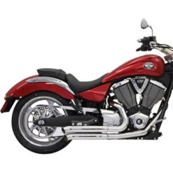 Bassani Pro Street Turn Outs Chrome Complete Exhaust - Victory Kingpin / Vegas 06-up