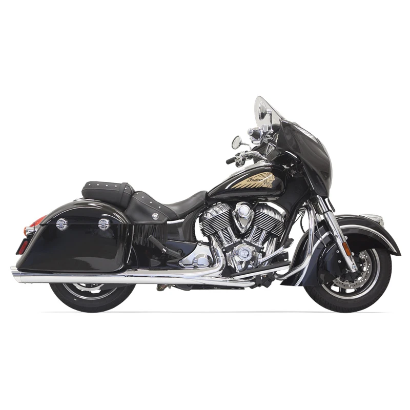 Bassani 8C17S 4" Chrome Straight Slip-on Exhausts For Indian Chieftain Models - Image 2