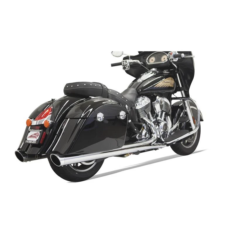 Bassani 8C17S 4" Chrome Straight Slip-on Exhausts For Indian Chieftain Models - Image 5