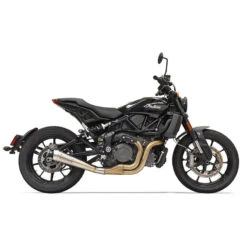 Bassani 8F127SS 4" Chrome Short Megaphone Slip-on Exhaust For Indian FTR1200 (2019-)