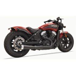 Bassani 8S12JB Black Road Rage Short 2:1 Full Exhaust For Indian Scout (2015-)