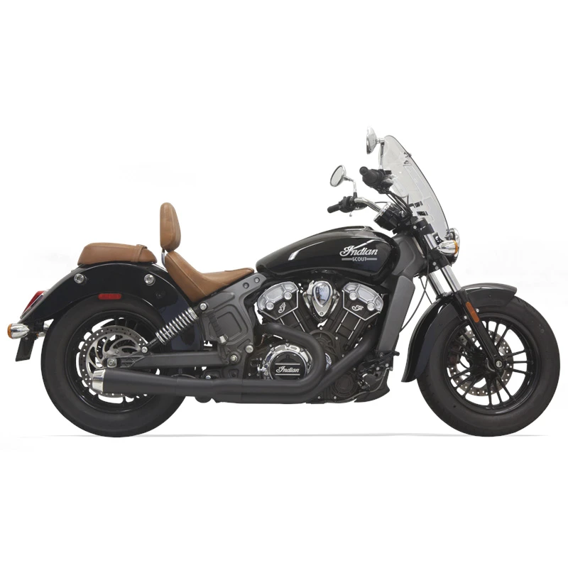Bassani 8S12JB Black Road Rage Short 2:1 Full Exhaust For Indian Scout (2015-) - Image 2