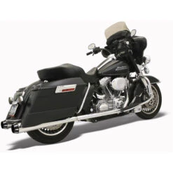 Bassani FLH-517RL 4" Megaphone Slip-on Mufflers(Loud), Chrome For Harley Baggers '95-'16