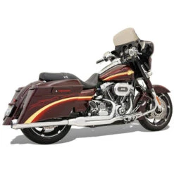Bassani FLH-737 Chrome Road Rage 2:1 Long Exhaust, Megaphone For Harley Baggers '95-'16