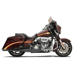 Bassani FLH-737B Black Road Rage 2:1 Long Exhaust, Megaphone For Harley Baggers '95-'16