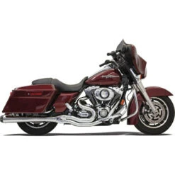 Bassani FLH-747 Chrome Road Rage 2:1 B4 Exhaust, Megaphone For Harley Baggers '95-'16