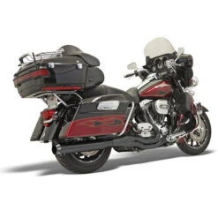Bassani FLH-757B Black Road Rage 2:1 B4 Exhaust, Straight For Harley Baggers '95-'16